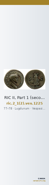 RIC II, Part 1 (second edition) Vespasian 1225 — CANOA
