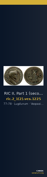 RIC II, Part 1 (second edition) Vespasian 1225 — CANOA