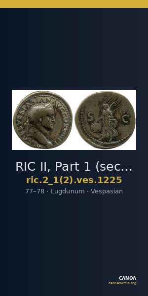 RIC II, Part 1 (second edition) Vespasian 1225 — CANOA