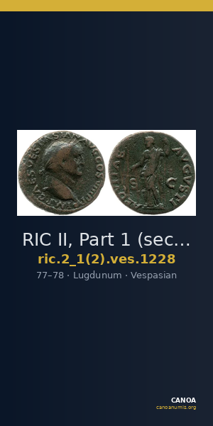 RIC II, Part 1 (second edition) Vespasian 1228 — CANOA