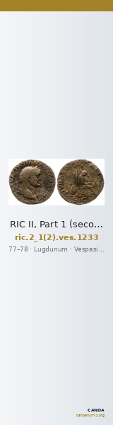 RIC II, Part 1 (second edition) Vespasian 1233 — CANOA