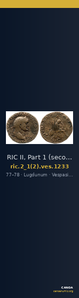 RIC II, Part 1 (second edition) Vespasian 1233 — CANOA