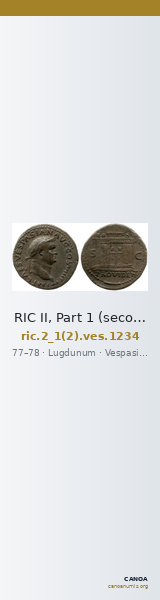 RIC II, Part 1 (second edition) Vespasian 1234 — CANOA