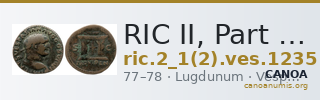 RIC II, Part 1 (second edition) Vespasian 1235 — CANOA