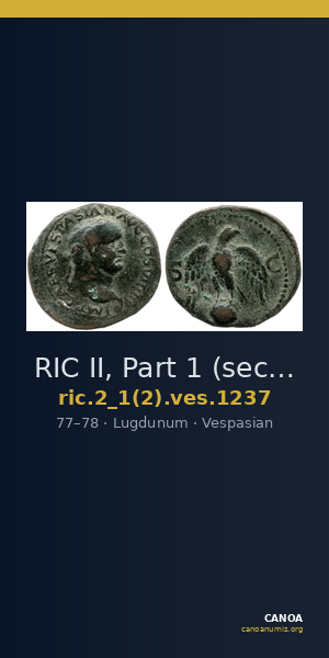 RIC II, Part 1 (second edition) Vespasian 1237 — CANOA