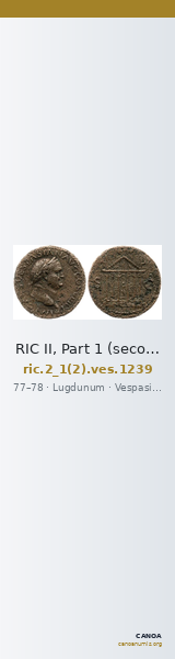 RIC II, Part 1 (second edition) Vespasian 1239 — CANOA