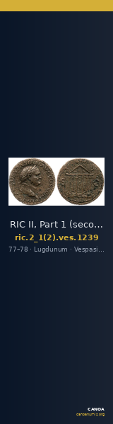 RIC II, Part 1 (second edition) Vespasian 1239 — CANOA