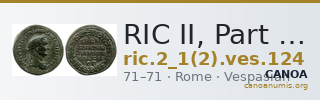 RIC II, Part 1 (second edition) Vespasian 124 — CANOA