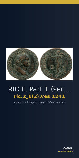 RIC II, Part 1 (second edition) Vespasian 1241 — CANOA
