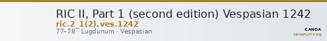 RIC II, Part 1 (second edition) Vespasian 1242 — CANOA