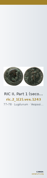 RIC II, Part 1 (second edition) Vespasian 1243 — CANOA