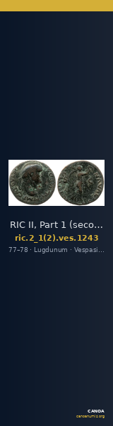 RIC II, Part 1 (second edition) Vespasian 1243 — CANOA