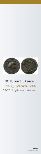 RIC II, Part 1 (second edition) Vespasian 1244 — CANOA