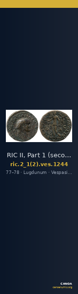 RIC II, Part 1 (second edition) Vespasian 1244 — CANOA