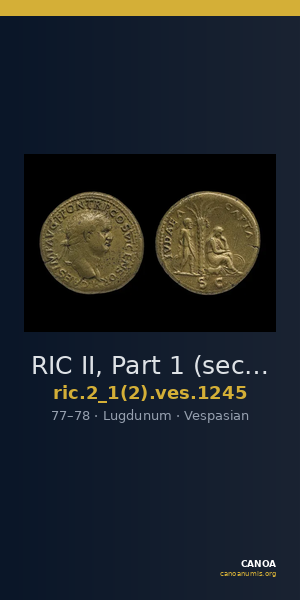 RIC II, Part 1 (second edition) Vespasian 1245 — CANOA