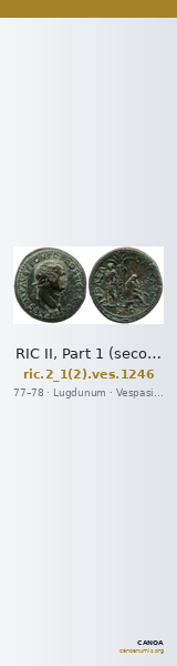 RIC II, Part 1 (second edition) Vespasian 1246 — CANOA