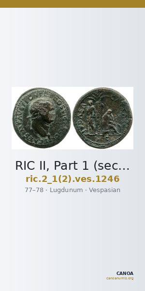 RIC II, Part 1 (second edition) Vespasian 1246 — CANOA