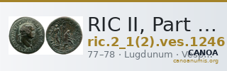 RIC II, Part 1 (second edition) Vespasian 1246 — CANOA