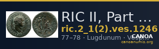 RIC II, Part 1 (second edition) Vespasian 1246 — CANOA