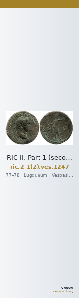 RIC II, Part 1 (second edition) Vespasian 1247 — CANOA