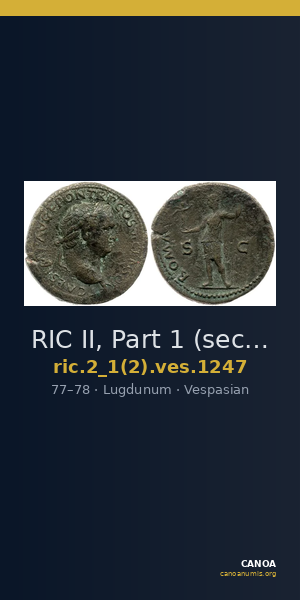 RIC II, Part 1 (second edition) Vespasian 1247 — CANOA