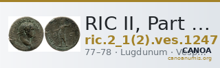 RIC II, Part 1 (second edition) Vespasian 1247 — CANOA