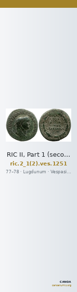 RIC II, Part 1 (second edition) Vespasian 1251 — CANOA