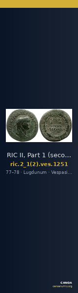 RIC II, Part 1 (second edition) Vespasian 1251 — CANOA