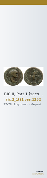 RIC II, Part 1 (second edition) Vespasian 1252 — CANOA