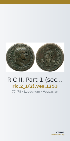 RIC II, Part 1 (second edition) Vespasian 1253 — CANOA