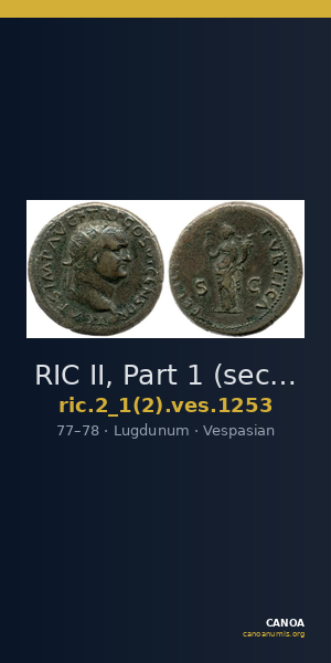 RIC II, Part 1 (second edition) Vespasian 1253 — CANOA