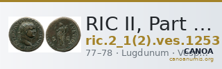 RIC II, Part 1 (second edition) Vespasian 1253 — CANOA