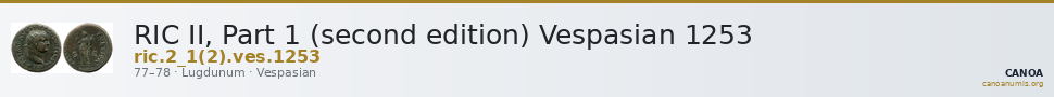 RIC II, Part 1 (second edition) Vespasian 1253 — CANOA