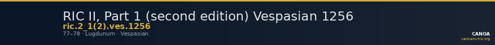 RIC II, Part 1 (second edition) Vespasian 1256 — CANOA