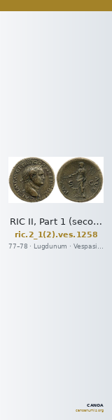 RIC II, Part 1 (second edition) Vespasian 1258 — CANOA