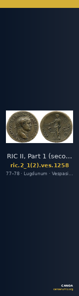 RIC II, Part 1 (second edition) Vespasian 1258 — CANOA