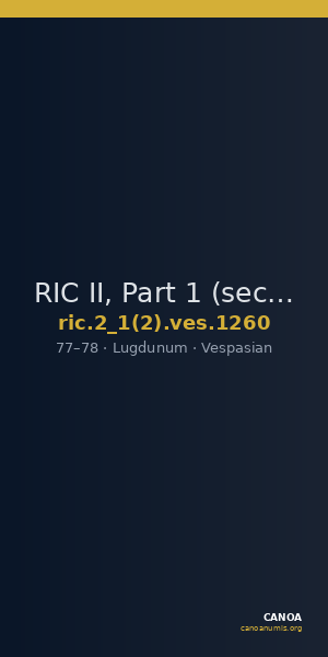 RIC II, Part 1 (second edition) Vespasian 1260 — CANOA