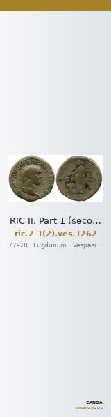 RIC II, Part 1 (second edition) Vespasian 1262 — CANOA