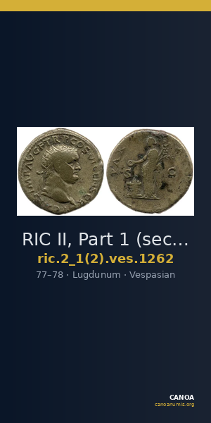 RIC II, Part 1 (second edition) Vespasian 1262 — CANOA