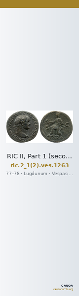 RIC II, Part 1 (second edition) Vespasian 1263 — CANOA