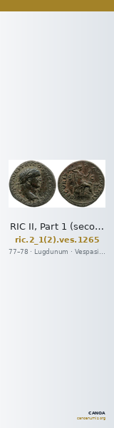 RIC II, Part 1 (second edition) Vespasian 1265 — CANOA