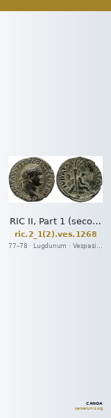 RIC II, Part 1 (second edition) Vespasian 1268 — CANOA