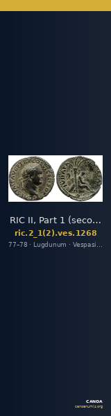 RIC II, Part 1 (second edition) Vespasian 1268 — CANOA