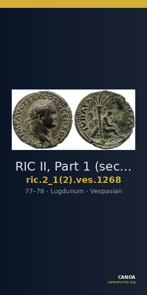 RIC II, Part 1 (second edition) Vespasian 1268 — CANOA