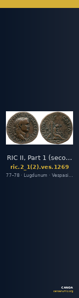 RIC II, Part 1 (second edition) Vespasian 1269 — CANOA