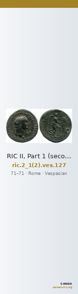 RIC II, Part 1 (second edition) Vespasian 127 — CANOA