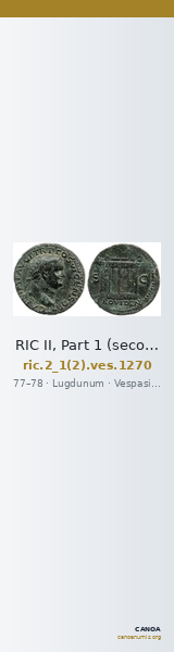 RIC II, Part 1 (second edition) Vespasian 1270 — CANOA