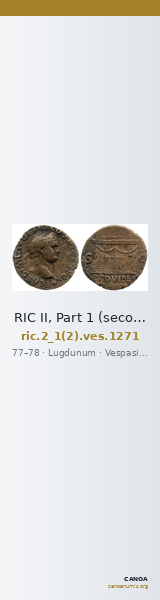 RIC II, Part 1 (second edition) Vespasian 1271 — CANOA