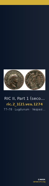 RIC II, Part 1 (second edition) Vespasian 1274 — CANOA