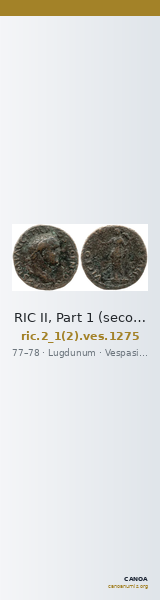 RIC II, Part 1 (second edition) Vespasian 1275 — CANOA